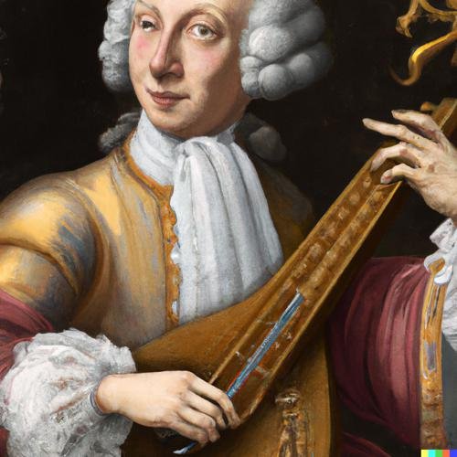 Portrait of Mozart handling a luth, style baroque1.jpg